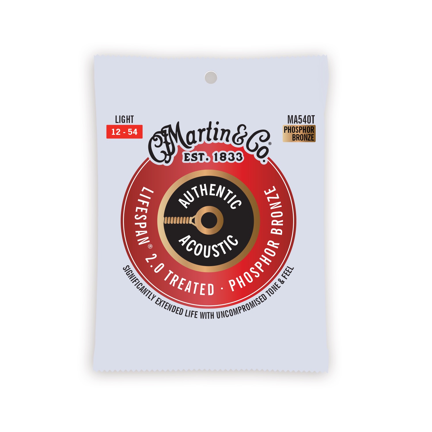 Authentic Acoustic Lifespan 2.0 Guitar Strings Phosphor Bronze