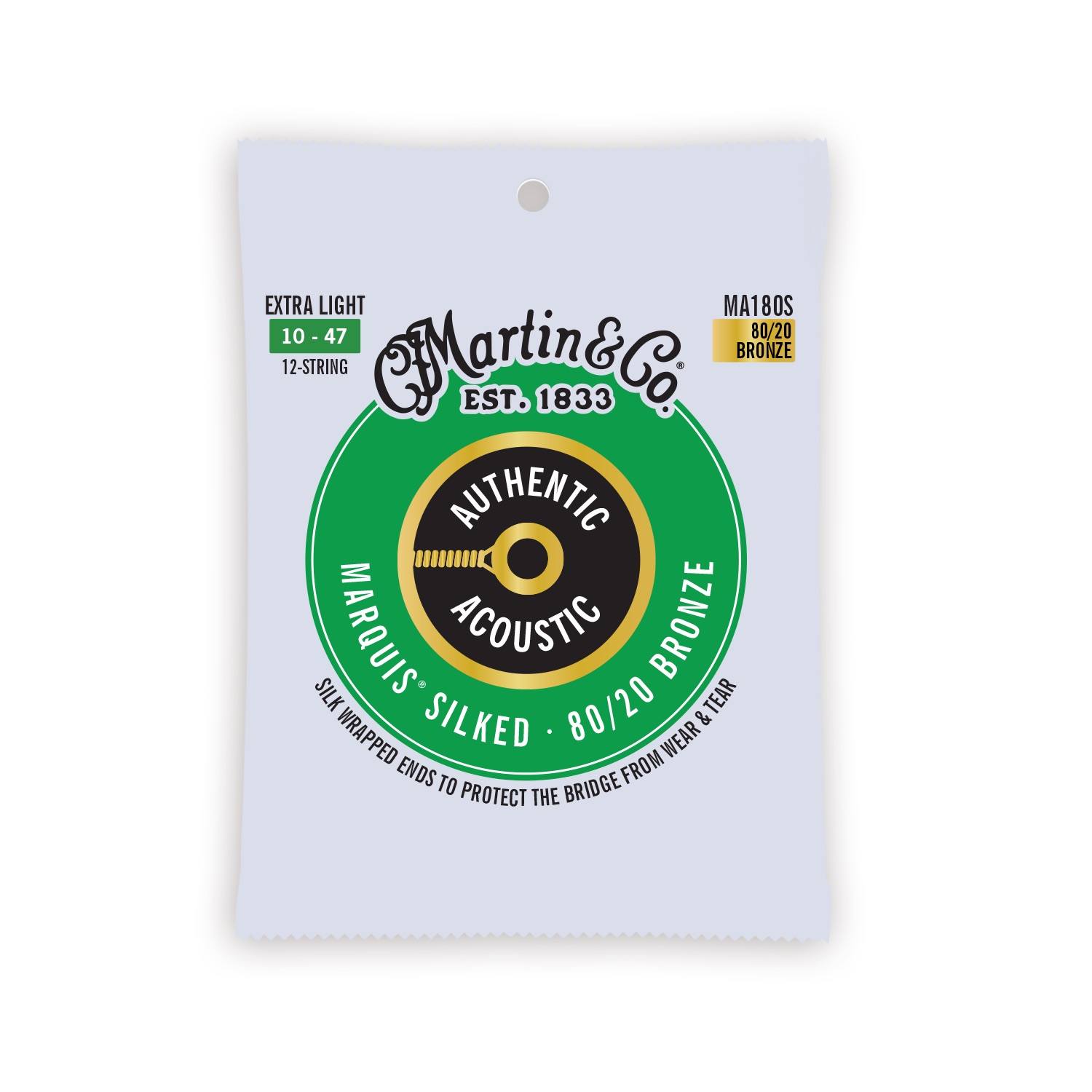 Authentic Acoustic Marquis Silked Guitar Strings 80 20 Bronze