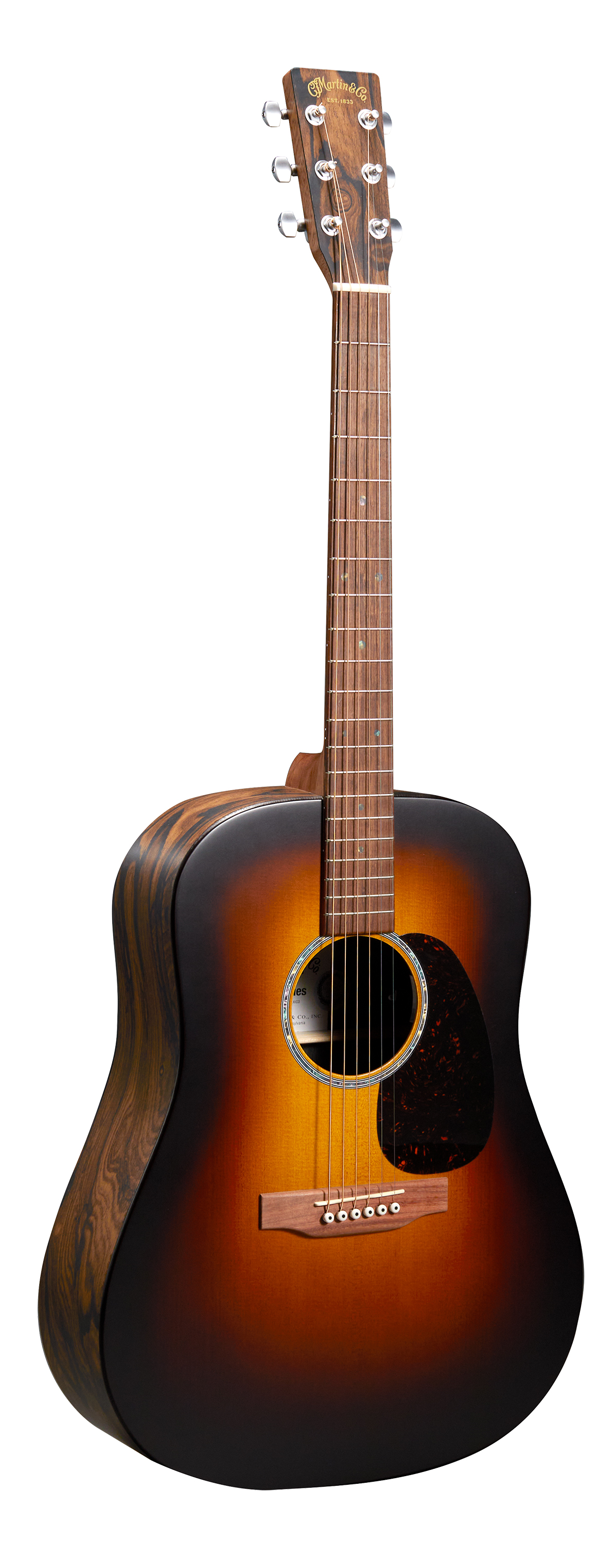Martin D-X2E Ziricote Burst Acoustic-Electric Guitar | Martin Guitar